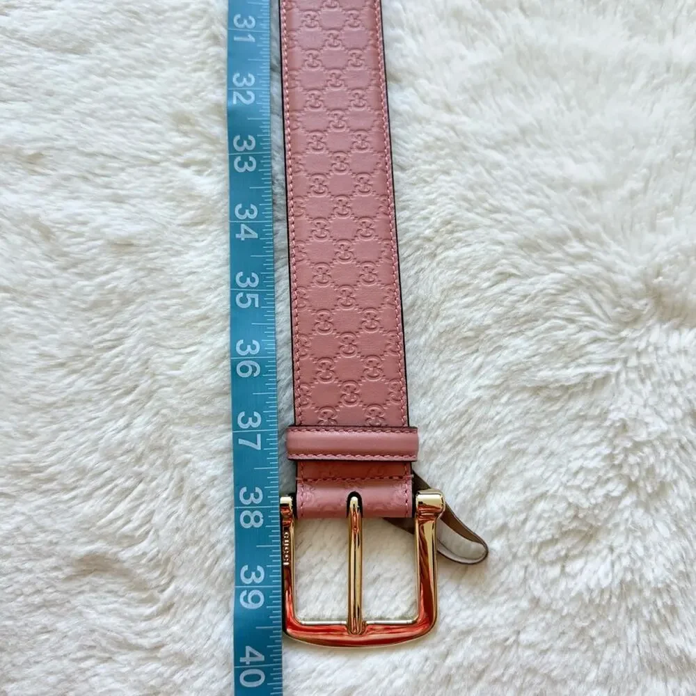 Gucci GG Marmont pink leather belt size 85/34 Authentic Retail 650$
